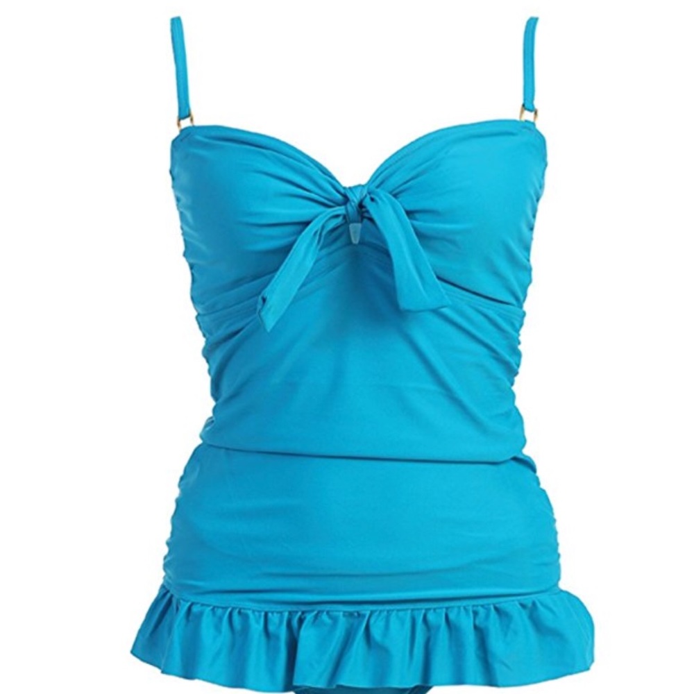 NWT MARINA WEST RUFFLED SWIM TOP